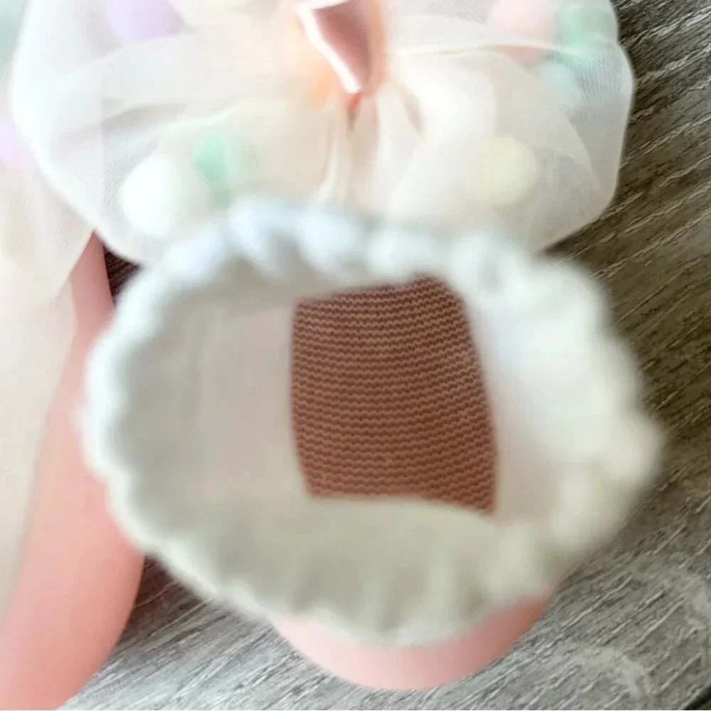Big Toes Pink Bows NonSlip  Baby Shoe Socks Made in Korea - Picture 11 of 12